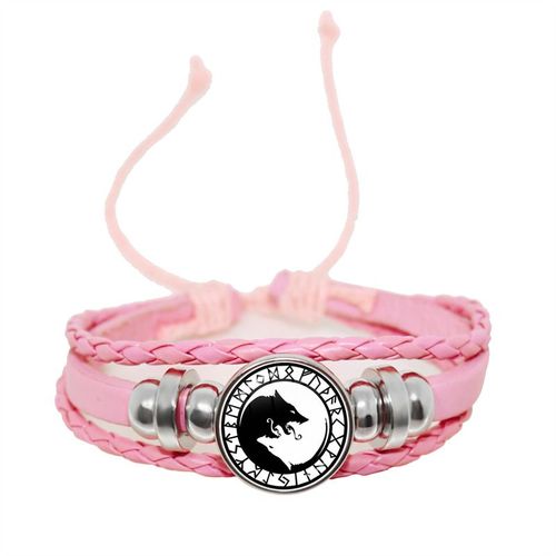 Bracelet Boussole Multicouche En Cuir Tressé Viking Pour Homme, Perles De Bois, Mode Décontractée, Bracelets Rétro Punk, Bracelet Rond, Cadeau