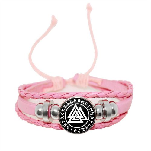 Bracelet Boussole Multicouche En Cuir Tressé Viking Pour Homme, Perles De Bois, Mode Décontractée, Bracelets Rétro Punk, Bracelet Rond, Cadeau