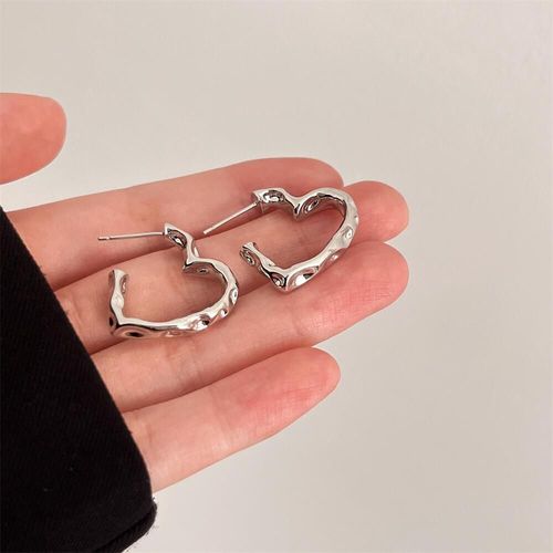 Boucles D'oreilles À Tige Papillon Évidées Pour Femmes, Métal Liquide, Accessoires De Charme De Personnalité, Bijoux De Mode, Irrégulière, Style Y2k