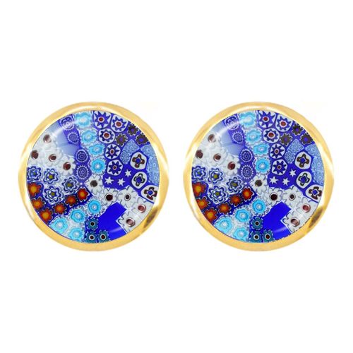 Boucles D'oreilles En Forme De Fleur Multicolore Pour Femmes Et Filles, Bijoux En Verre, Cabochon, Offre Spéciale, Vente En Gros, Murano Millefiori