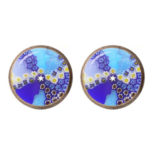 Boucles D'oreilles En Forme De Fleur Multicolore Pour Femmes Et Filles, Bijoux En Verre, Cabochon, Offre Spéciale, Vente En Gros, Murano Millefiori