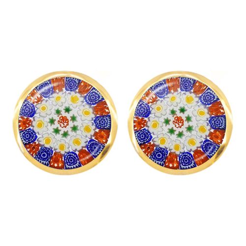 Boucles D'oreilles En Forme De Fleur Multicolore Pour Femmes Et Filles, Bijoux En Verre, Cabochon, Offre Spéciale, Vente En Gros, Murano Millefiori