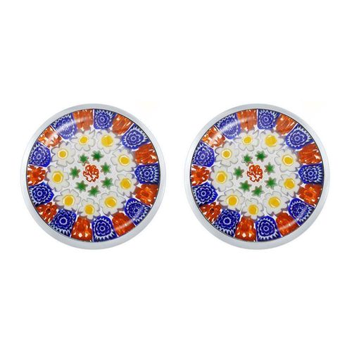 Boucles D'oreilles En Forme De Fleur Multicolore Pour Femmes Et Filles, Bijoux En Verre, Cabochon, Offre Spéciale, Vente En Gros, Murano Millefiori