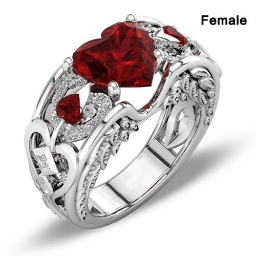 Bagues En Acier Inoxydable Pour Hommes Et Femmes, Motif Coeur Rouge, Fleur Rose, Bijoux Pour Couples, Alliances, Amoureux, Nouveau
