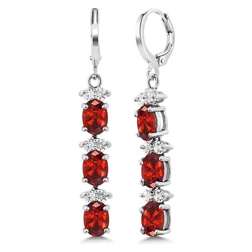Ensemble De Bracelets De Tennis Pour Femmes, 7 Pouces, En Améthyste Émeraude, Saphir Rubis Et Blanc, Avec 2 Boucles D'oreilles Ovales Assorties