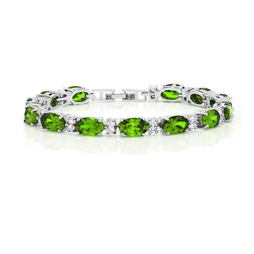 Ensemble De Bracelets De Tennis Pour Femmes, 7 Pouces, En Améthyste Émeraude, Saphir Rubis Et Blanc, Avec 2 Boucles D'oreilles Ovales Assorties