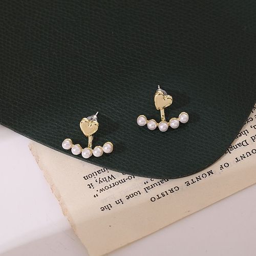 Boucles D'oreilles En Forme De C¿Ur En Cristal Pour Femmes Et Filles, Bijoux De Luxe, Petites Boucles D'oreilles, Perle, Fleur, Charmant, Tendance, Nouveau, 216.239.