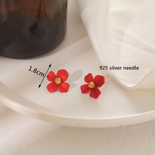 Boucles D'oreilles En Forme De C¿Ur En Cristal Pour Femmes Et Filles, Bijoux De Luxe, Petites Boucles D'oreilles, Perle, Fleur, Charmant, Tendance, Nouveau, 216.239.