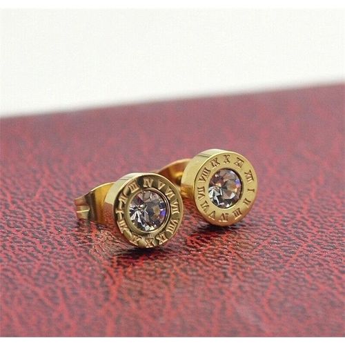 Boucles D'oreilles Circulaires En Argent, Or Rose, Titane Et Acier, Chiffres Romains, Bijoux Cadeaux De Mariage