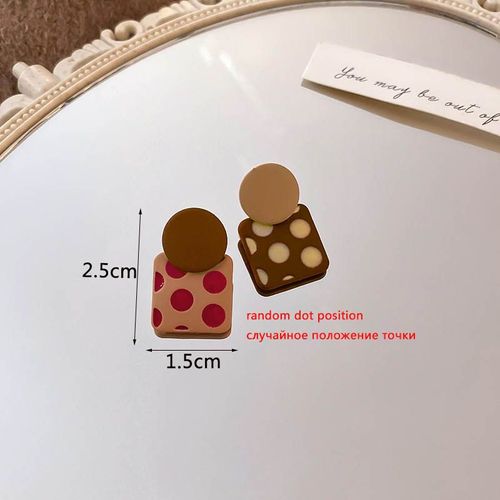 Boucles D'oreilles Pendantes Carrées Couleur Café Pour Femmes, Pendentifs De Bouteille De Bière, Léopard Marron Rond En Bois