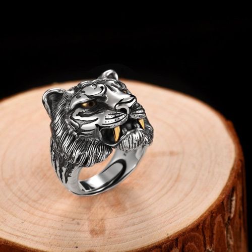 Bague Punk En Acier Avec Ouverture Réglable Pour Homme, Bijoux De Mariage, ¿Il De Dieu, Plume, Aigle, Tigre, Croix, Taille Réglable, Mode Vintage, Cadeau