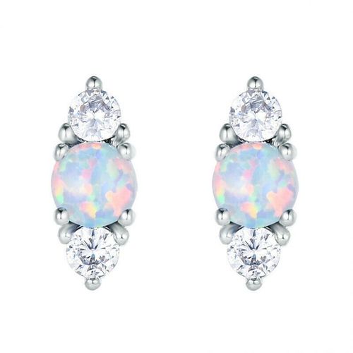 Boucles D'oreilles En Opale Simulée Rose Pour Femmes, Cadeau De Mariage