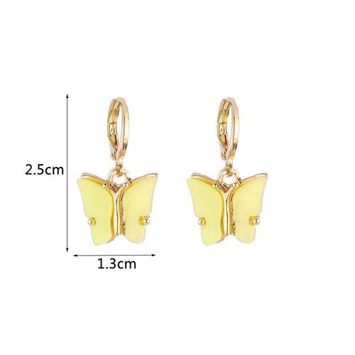 Boucles D'oreilles Papillon De Style Coréen Pour Femmes, Pendantes En Cristal D'araignée, Goutte De Lapin De Document Blanc, Boucles D'oreilles Douces, Nouveau