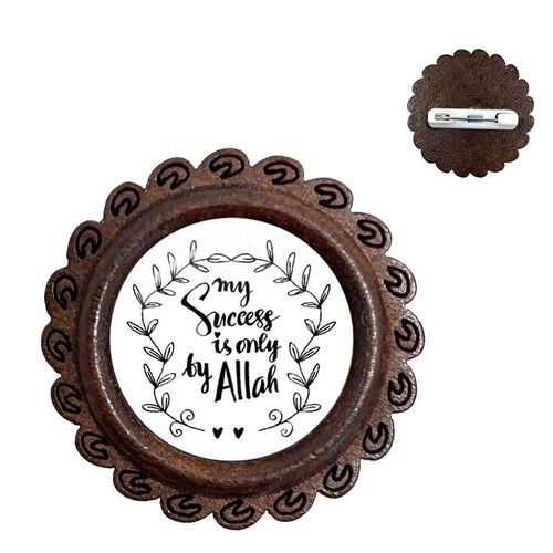 Broches En Bois De Dieu Islamique Arabe Pour Hommes Et Femmes, 20mm, Bijoux Avec Cabochon En Verre, Cadeau Du Ramadan