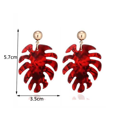 Boucles D'oreilles Géométriques En Métal Rouge Vin Pour Femme, Bijoux Pendants Exagérés En Forme De Goutte, Arête, Nouvelle Collection