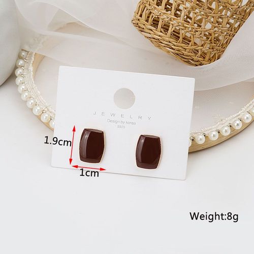 Boucles D'oreilles Géométriques En Métal Rouge Vin Pour Femme, Bijoux Pendants Exagérés En Forme De Goutte, Arête, Nouvelle Collection