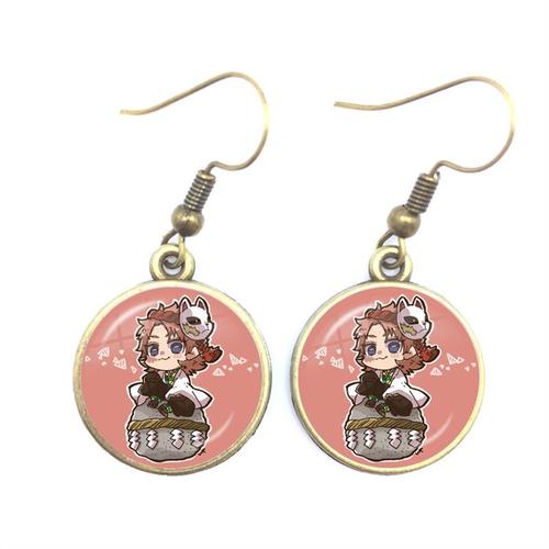 Boucles D'oreilles En Verre, Dessin Animé Japonais, Demon Slayer, Bande Dessinée, Mignon, Piercing, Goutte D'eau, Inhabituel, Mignon, Cadeau, Bijoux