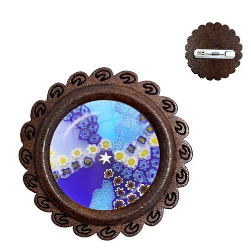 Broches En Bois De Murano Millefiori, Fleur Multicolore, 20mm, Cabochon En Verre, Épingles De Collier, Bijoux Pour Femmes Et Hommes, Cadeau, Vente En Gros