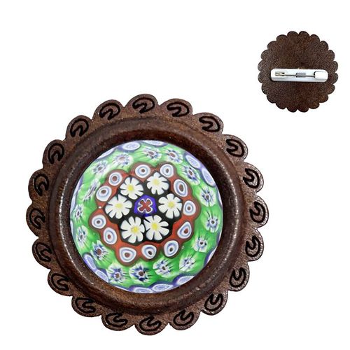 Broches En Bois De Murano Millefiori, Fleur Multicolore, 20mm, Cabochon En Verre, Épingles De Collier, Bijoux Pour Femmes Et Hommes, Cadeau, Vente En Gros
