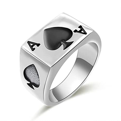 Bagues Vintage Réglables En Acier Inoxydable Pour Femmes Et Hommes, Bijoux Punk, Couleur Argent, Noir, Rouge, Classique, C¿Ur, Lettre A