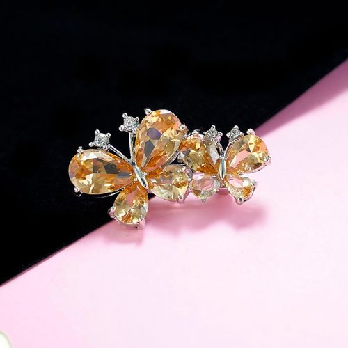 Broches En Biscuits Pour Femmes, Épingle Papillon En Cristal, Accessoires En Émail, Cadeau De Bijoux De Mariage, Mode, Mignon, Nouveau