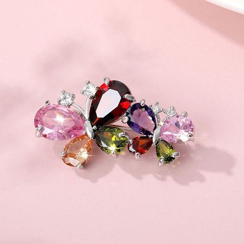 Broches En Biscuits Pour Femmes, Épingle Papillon En Cristal, Accessoires En Émail, Cadeau De Bijoux De Mariage, Mode, Mignon, Nouveau