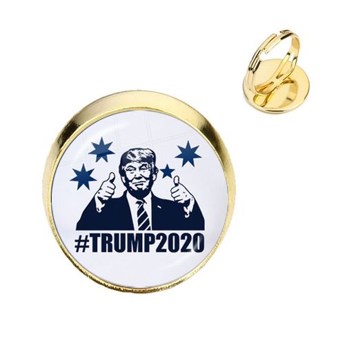 Bagues Avec Cabochon En Verre Plaqué Or Pour Femmes Et Hommes, Bague De Collection Américaine, Cadeau De Soutien, 2020