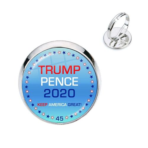 Bagues Avec Cabochon En Verre Plaqué Or Pour Femmes Et Hommes, Bague De Collection Américaine, Cadeau De Soutien, 2020