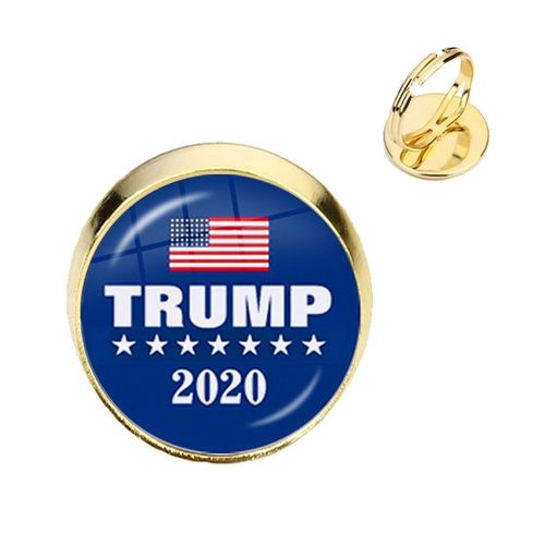 Bagues Avec Cabochon En Verre Plaqué Or Pour Femmes Et Hommes, Bague De Collection Américaine, Cadeau De Soutien, 2020