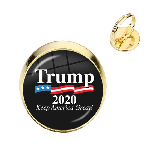 Bagues Avec Cabochon En Verre Plaqué Or Pour Femmes Et Hommes, Bague De Collection Américaine, Cadeau De Soutien, 2020