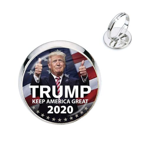 Bagues Avec Cabochon En Verre Plaqué Or Pour Femmes Et Hommes, Bague De Collection Américaine, Cadeau De Soutien, 2020