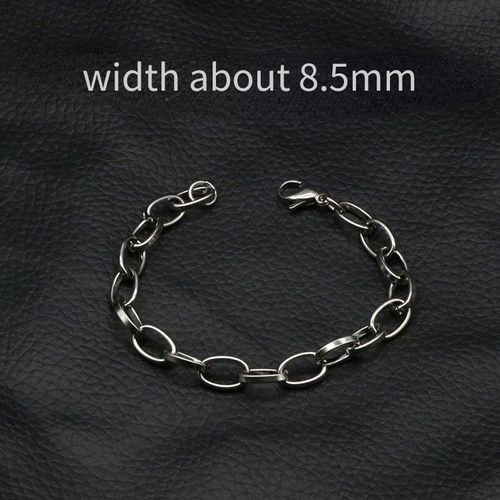 Bracelets En Chaîne En Forme De O Pour Hommes Et Femmes, Bijoux De Poignet Unisexe, Gourmette En Acier Inoxydable, Lien Cubain, Cadeaux
