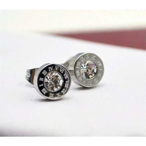 Boucles D'oreilles Circulaires En Argent, Or Rose, Titane Et Acier, Chiffres Romains, Bijoux Cadeaux De Mariage