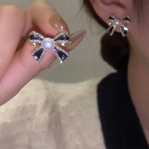 Boucles D'oreilles Suspendues Coréennes Pour Femmes, Pendentifs En Strass, En Forme De Perle Simulée, Pour Filles, Nouvelle Collection