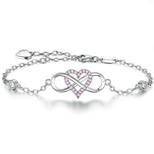 Bracelet De Cheville Pour Femmes, 6 Styles, Rose Fleur, Argent, Zircone Cubique, C¿Ur Infini, Chaîne Élégante, Cadeau D'été Pour La Plage