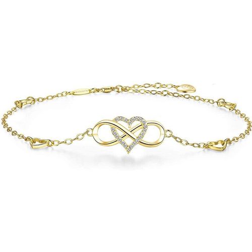 Bracelet De Cheville Pour Femmes, 6 Styles, Rose Fleur, Argent, Zircone Cubique, C¿Ur Infini, Chaîne Élégante, Cadeau D'été Pour La Plage