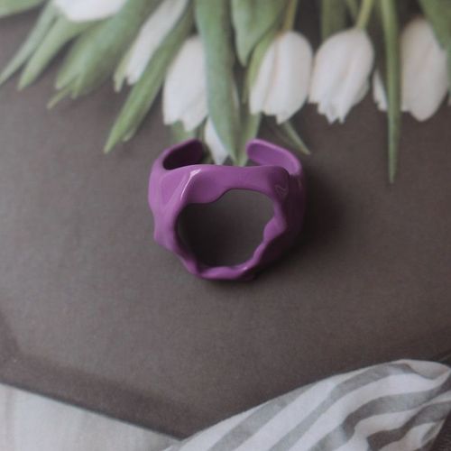 Bagues Colorées Pour Femmes, Nouvelle Mode, Anneaux Ouverts, Violet Et Bleu, Style Bohème, 2023