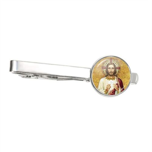 Pinces À Cravate En Métal Pour Hommes, Pince À Cravate Classique Du Christ, Vierge Marie Avec Bébé, Jésus, Breloque, Épingle De Cravate, Bijoux D'art, Cadeau