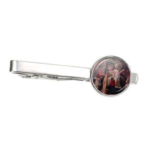 Pinces À Cravate En Métal Pour Hommes, Pince À Cravate Classique Du Christ, Vierge Marie Avec Bébé, Jésus, Breloque, Épingle De Cravate, Bijoux D'art, Cadeau