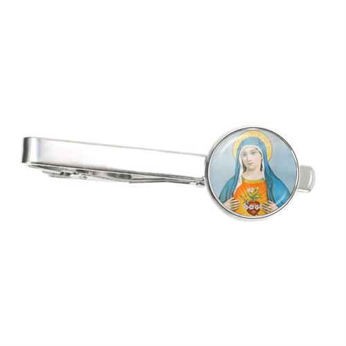 Pinces À Cravate En Métal Pour Hommes, Pince À Cravate Classique Du Christ, Vierge Marie Avec Bébé, Jésus, Breloque, Épingle De Cravate, Bijoux D'art, Cadeau