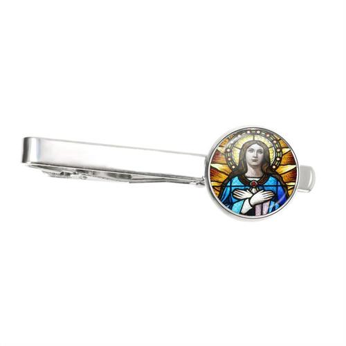 Pinces À Cravate En Métal Pour Hommes, Pince À Cravate Classique Du Christ, Vierge Marie Avec Bébé, Jésus, Breloque, Épingle De Cravate, Bijoux D'art, Cadeau