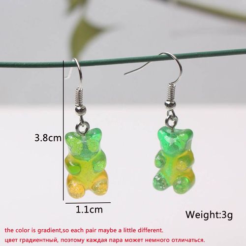 Boucles D'oreilles Pendantes En Cristal Vert Pour Femmes, Bijoux D'oreille, Mode Coréenne