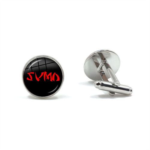 Sumo ? Boutons De Manchette De Personnage De Dessin Animé Pour Hommes, Cabochon En Verre, Dôme, Bijoux, Cadeau De Banquet, Nouvelle Collection