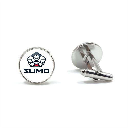 Sumo ? Boutons De Manchette De Personnage De Dessin Animé Pour Hommes, Cabochon En Verre, Dôme, Bijoux, Cadeau De Banquet, Nouvelle Collection