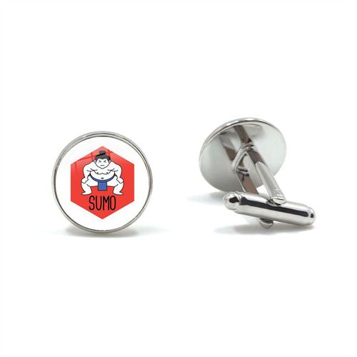 Sumo ? Boutons De Manchette De Personnage De Dessin Animé Pour Hommes, Cabochon En Verre, Dôme, Bijoux, Cadeau De Banquet, Nouvelle Collection