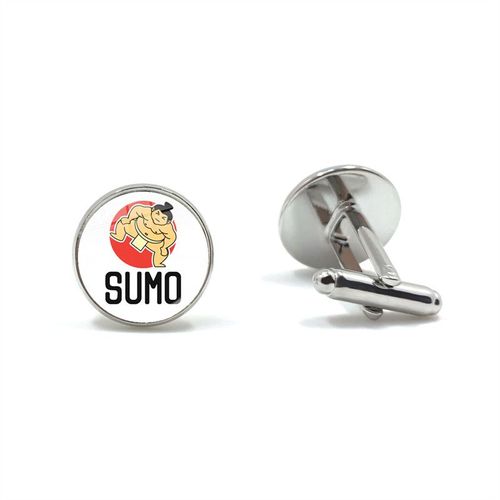 Sumo ? Boutons De Manchette De Personnage De Dessin Animé Pour Hommes, Cabochon En Verre, Dôme, Bijoux, Cadeau De Banquet, Nouvelle Collection