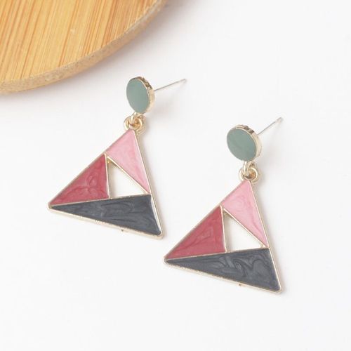 Boucles D'oreilles Pendantes En Losange Pour Femmes, Bijoux En Cristal, Couleur Or, Métal Creux, Géométrique, Charmant, Nouvelle Collection