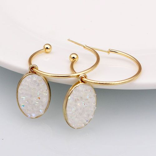 Boucles D'oreilles Rondes En Biscuits Pour Femmes, Boucles D'oreilles Pendantes Ovales, Bijoux D'oreille Féminins, Orange, Jaune, Nouveau, Mode