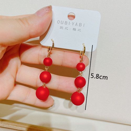Boucles D'oreilles Pendantes Fleur Rouge Pour Femme, Boucles D'oreilles Papillon En Métal, Bijoux D'oreille Exagérés, Tendance, Nouveau
