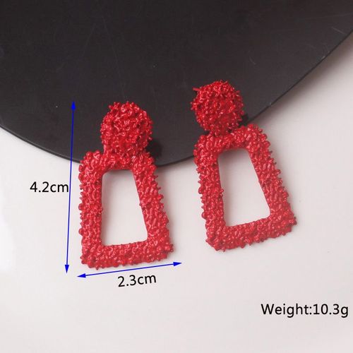 Boucles D'oreilles Pendantes Fleur Rouge Pour Femme, Boucles D'oreilles Papillon En Métal, Bijoux D'oreille Exagérés, Tendance, Nouveau